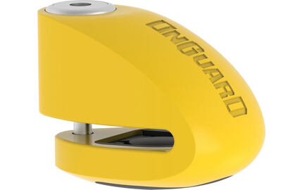 zámek ONGUARD diskový s alarmem pin 6 mm žlutý